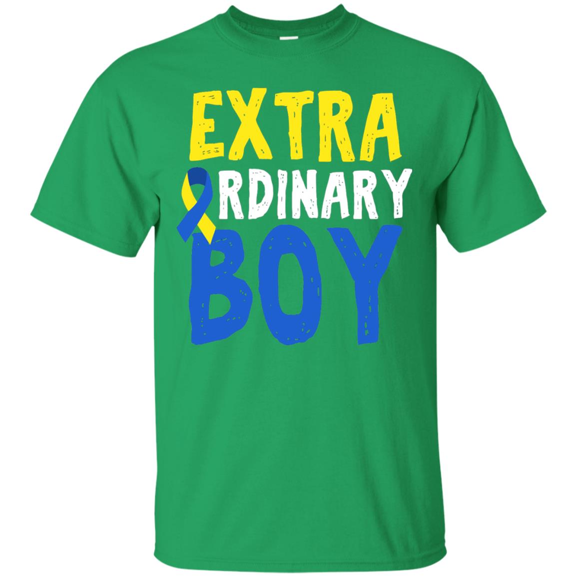 World Down Syndrome Day Shirt Extra Ordinary Boy Irish Green