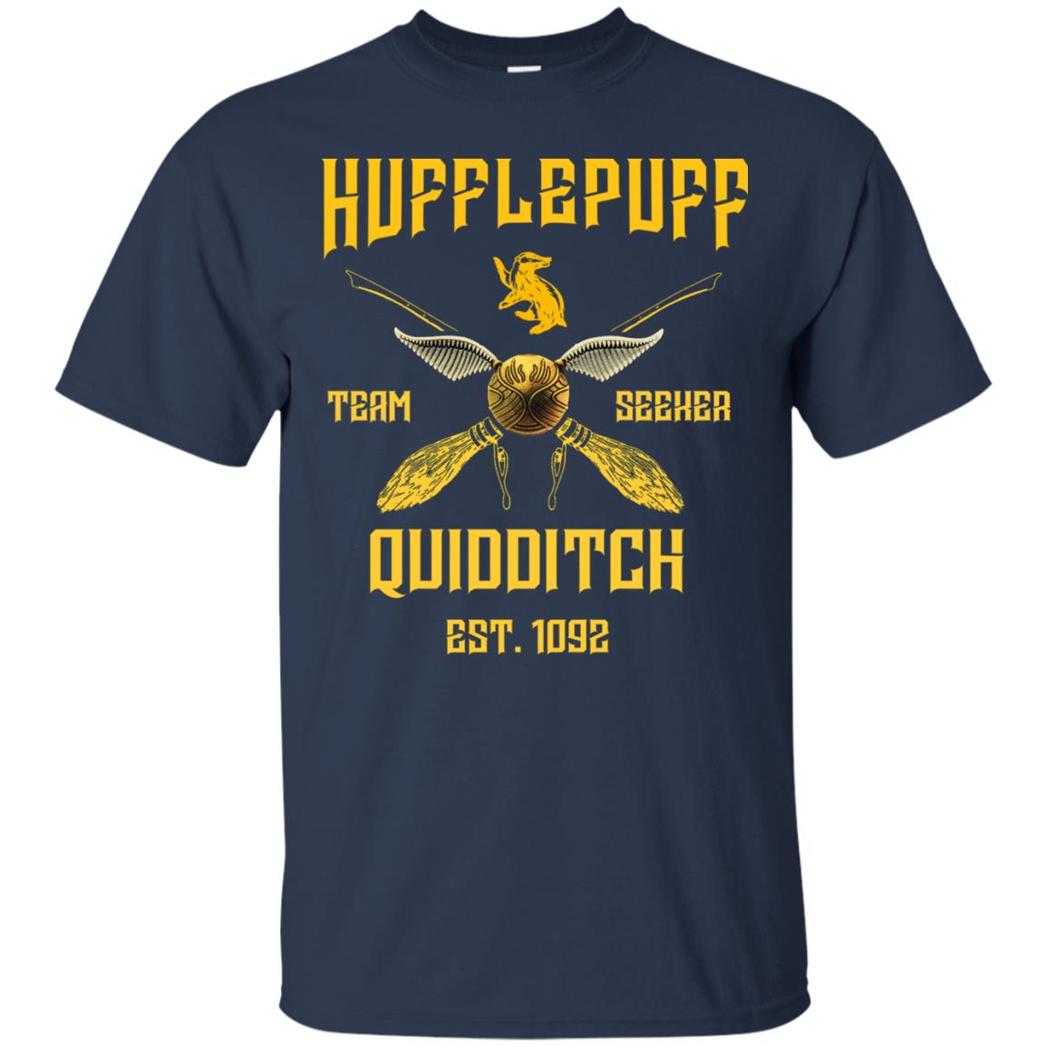 Hufflepuff Quidditch Team Seeker Est 1092 Harry Potter Shirt Navy