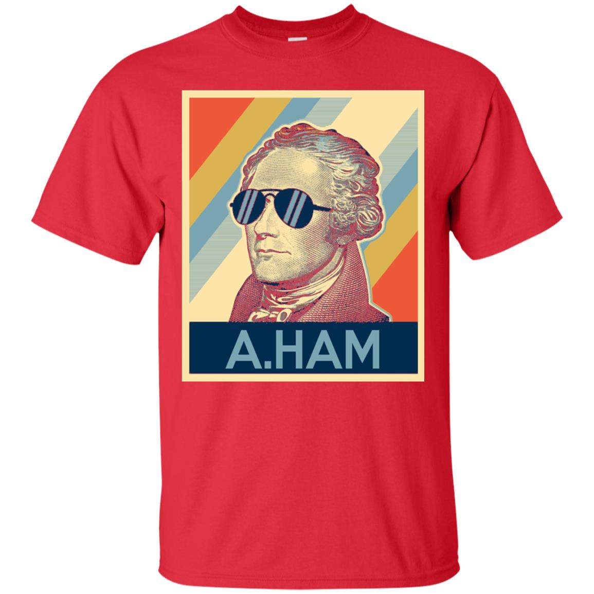Hamilton Shirt Wearing Sunglasses Red