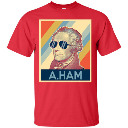 Hamilton Shirt Wearing Sunglasses Red
