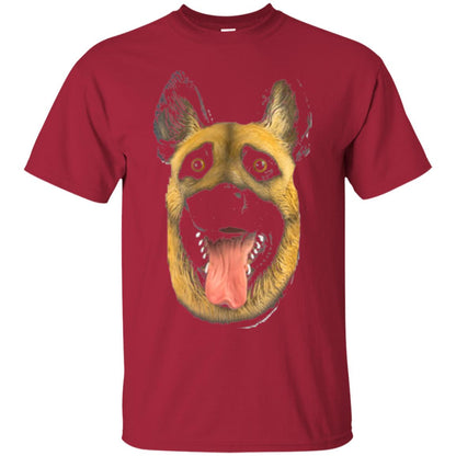 Dog Lover T-shirt Creepy Dog Head T-shirt Cardinal