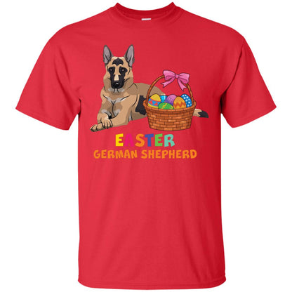 Easter German Shepherd Dog Lover T-shirt For Easter Red