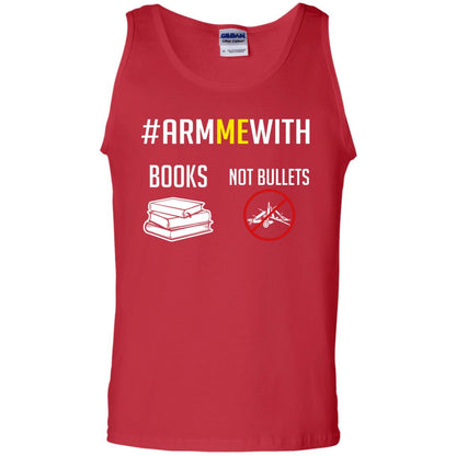 Arm Me With Books Not Bullets Gun Control T-shirt Red