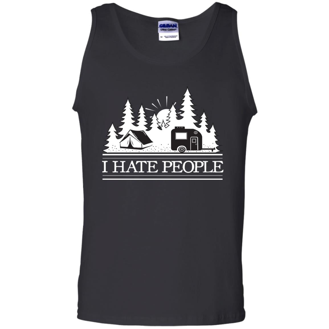 I Hate People Camping Lover Shirt Black