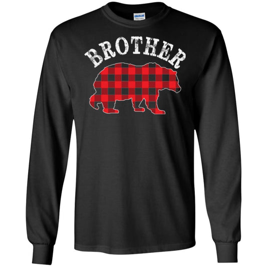 Christmas T-shirt Red Plaid Brother Bear Black