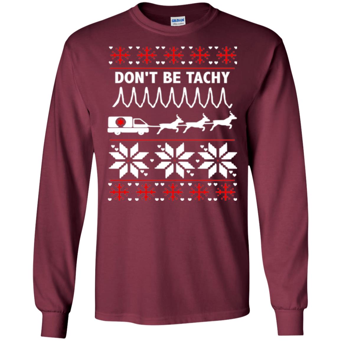 Cardiac Nurse T-shirt Don_t Be Tachy Maroon