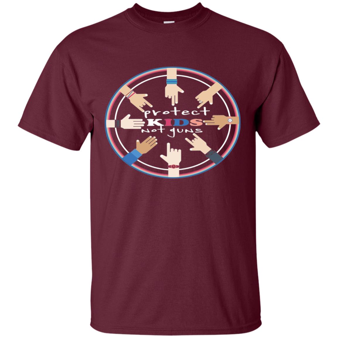 Gun Control Shirt Protect Kids Not Gun Maroon