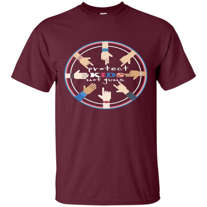 Gun Control Shirt Protect Kids Not Gun Maroon