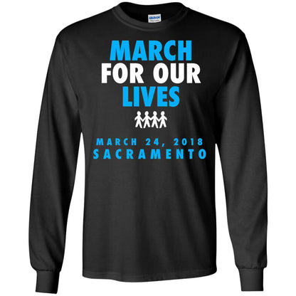 March For Our Lives March 24 2018 Sacramento Anti Gun T-shirt Black