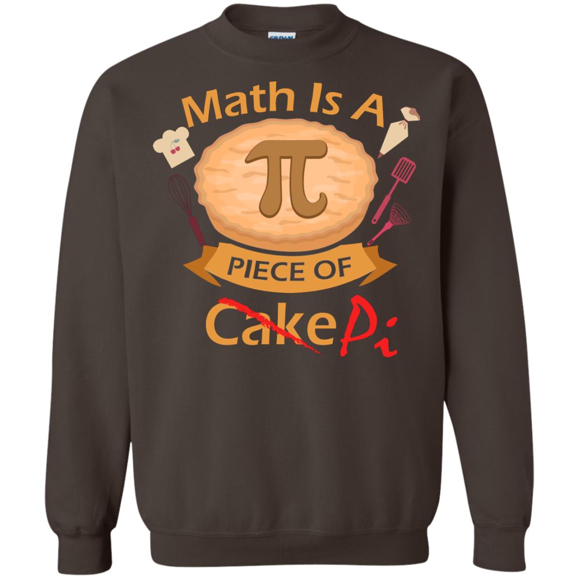 Math Is A Piece Of Pi Funny Pi Day T-shirt For Math Lover Dark Chocolate