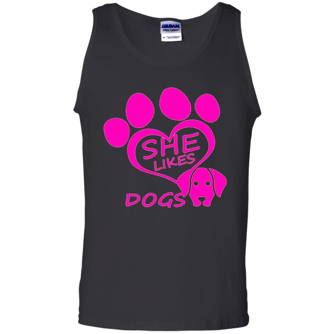 Dog Lovers Shirt She Likes Dogs Black