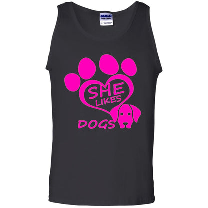 Dog Lovers Shirt She Likes Dogs Black