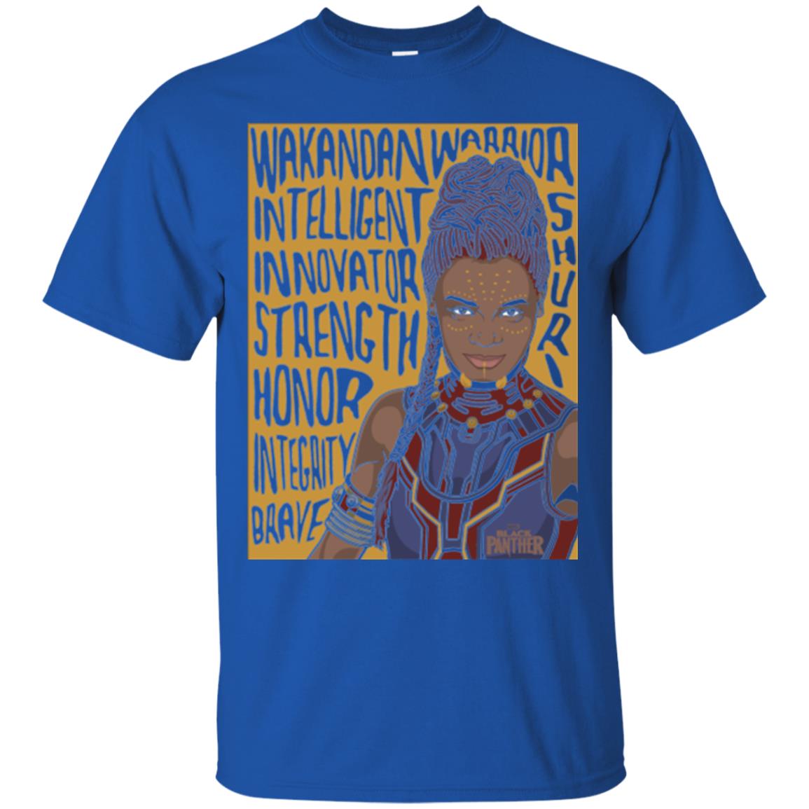 Black Panther Movie Shuri Word Art T-shirt Royal