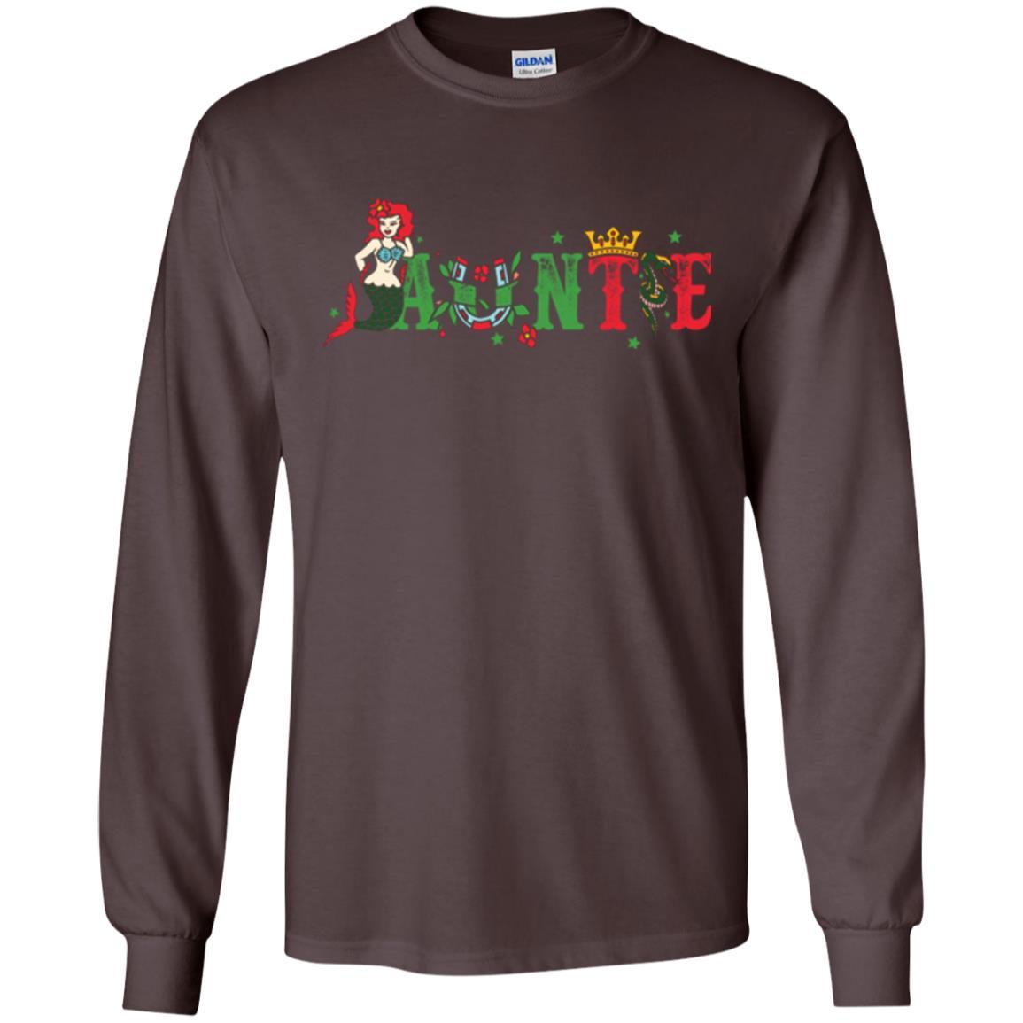 Aunt T-shirt Mermaid Auntie T-shirt Dark Chocolate