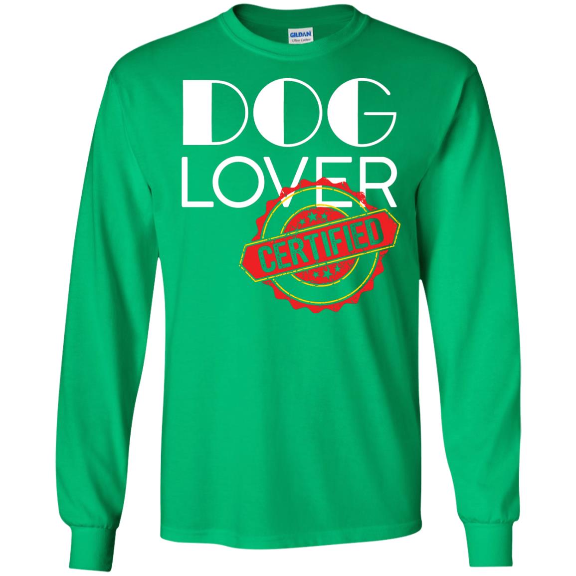 Dog Lover T-shirt Certified Irish Green