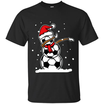 Christmas T-shirt Dabbing Snowman Ball Black