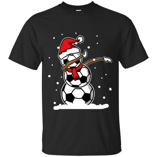 Christmas T-shirt Dabbing Snowman Ball Black