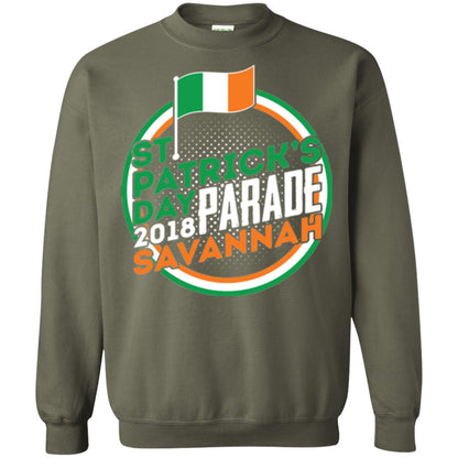 Parade Savannah 2018 Ireland Flag St. Patrick_s Day T-shirt Military Green