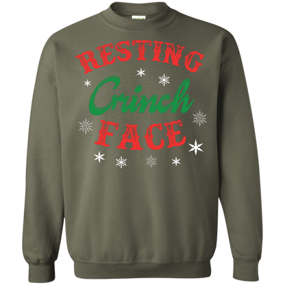 Christmas T-Shirt Resting Grinch Face Military Green