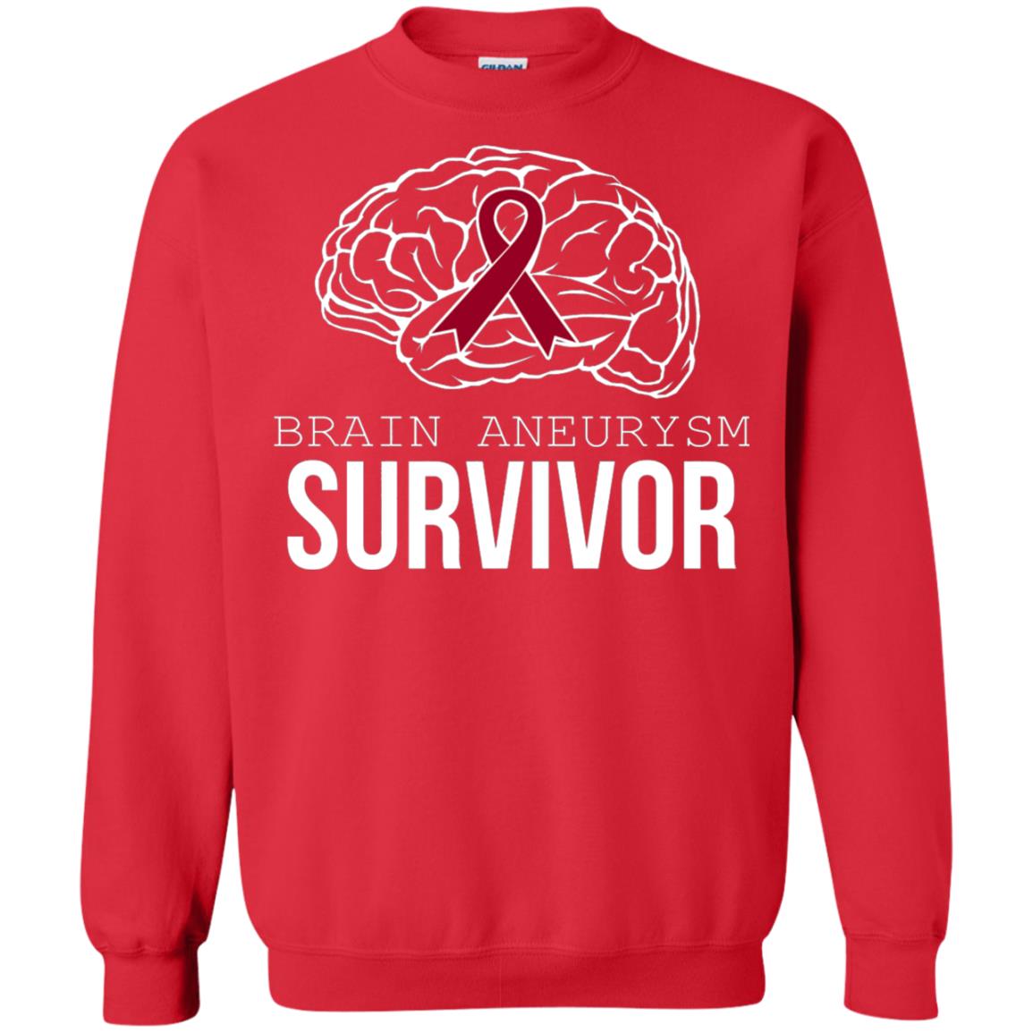 Brain Aneurysm Survivor T-shirt Red