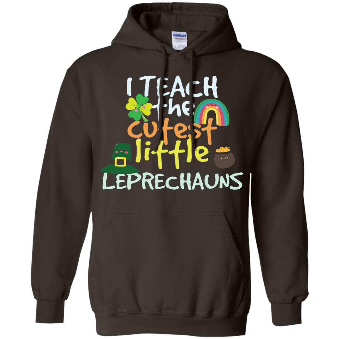 Cutest Little Leprechauns St. Patricks Day Teacher T-shirt Dark Chocolate