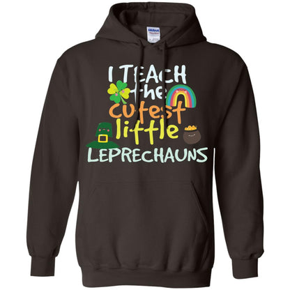 Cutest Little Leprechauns St. Patricks Day Teacher T-shirt Dark Chocolate