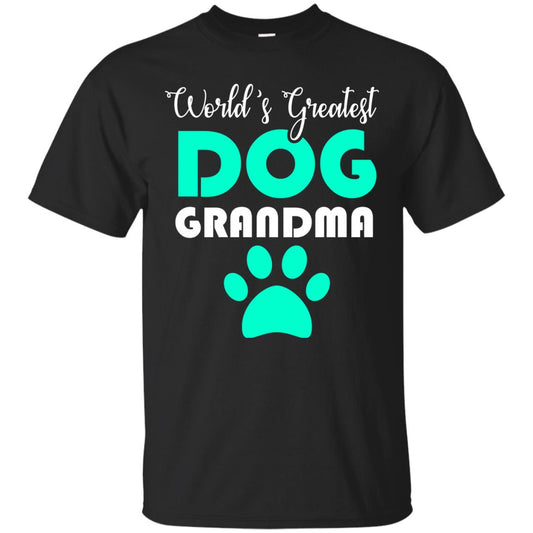 World_s Greatest Dog Grandma Cool Shirt For Mama Love Dogs Black