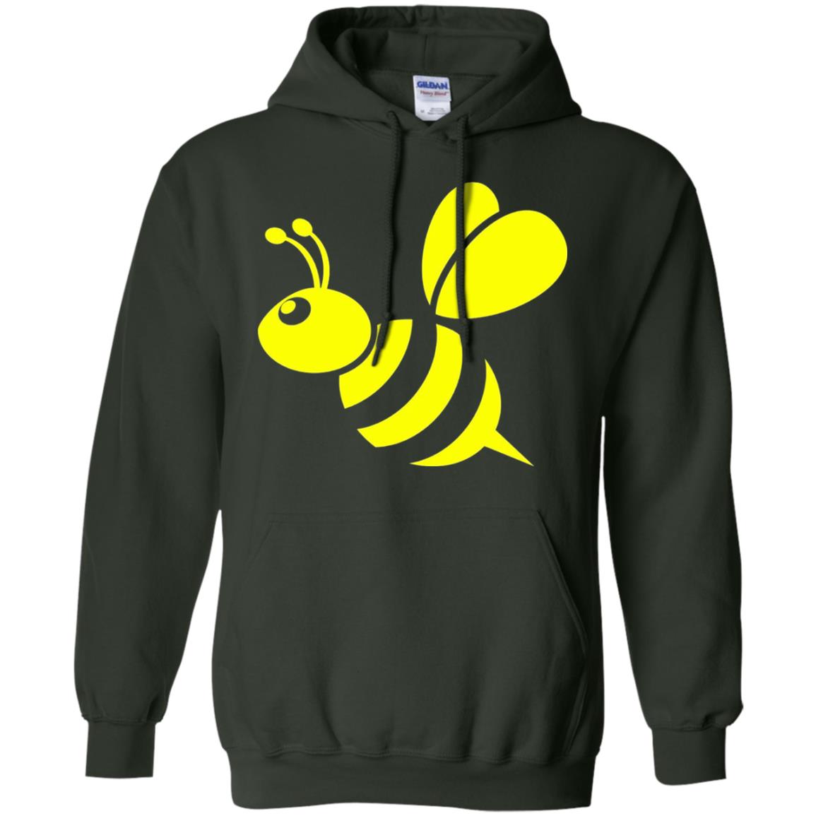 Yellow Honeybee Bee Lover T-shirt Forest Green