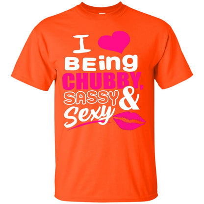 I Being Chubby Sassy Sexy Lip Shirt Orange
