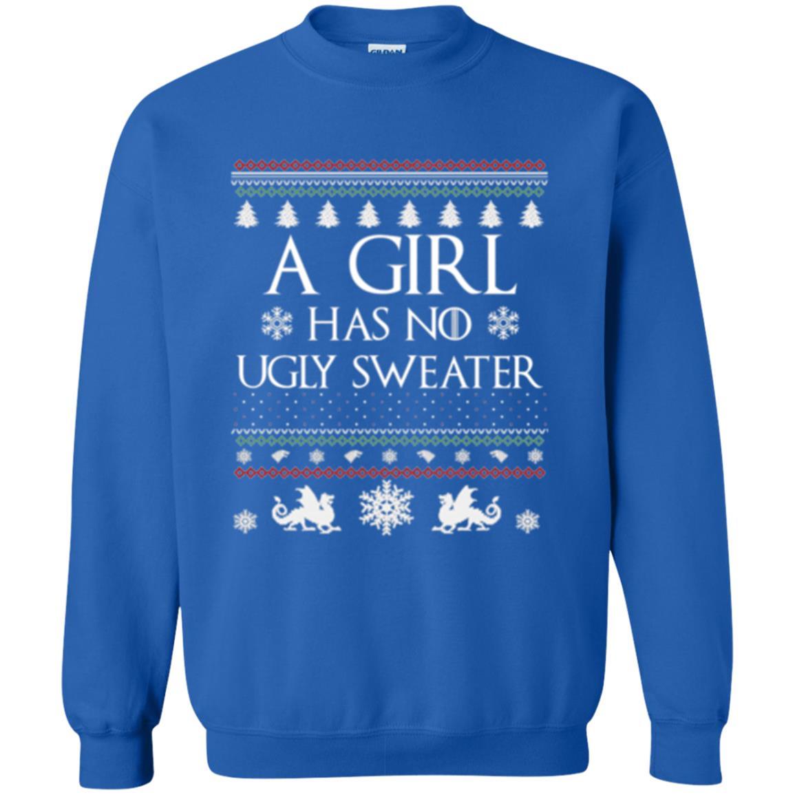 Christmas T-shirt Girl Has No Ugly Sweater Royal