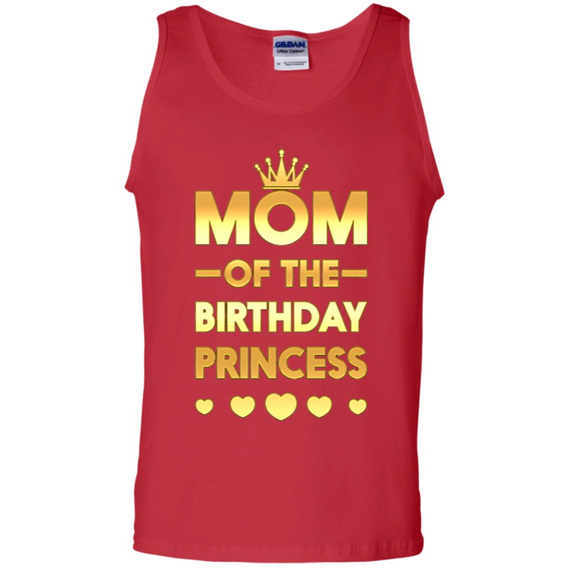 Mom Of The Birthday Princess Family T-shirt Red