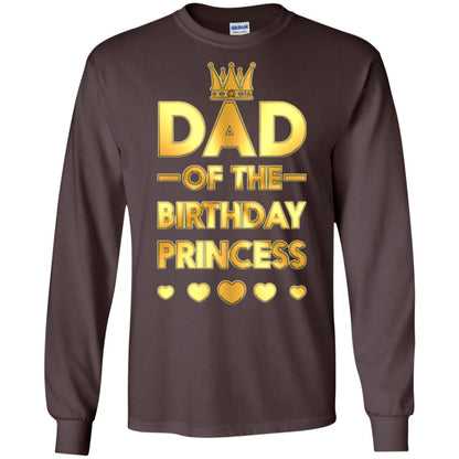 Dad Of The Birthday Princess Family T-shirt Dark Chocolate