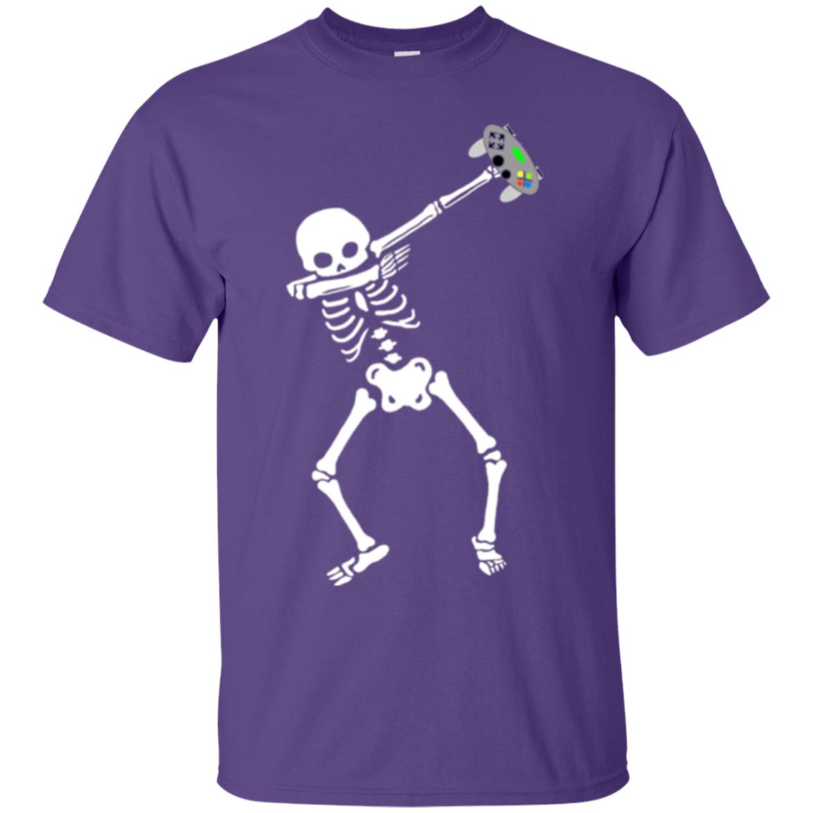 Gamer T-shirt Dabbing Skeleton Purple
