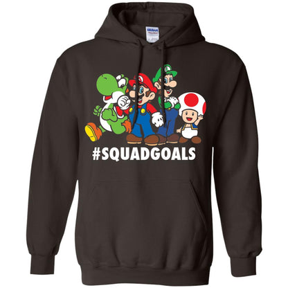 Nintendo Super Mario Luigi #squadgoals Gamer T-shirt Dark Chocolate