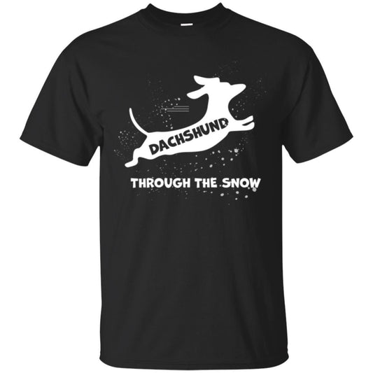 Dachshund Through The Snow T-shirt Black