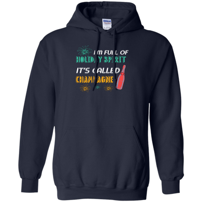 Champagne T-shirt I'm Full Of Holiday Spirit It's Called Champagne Navy