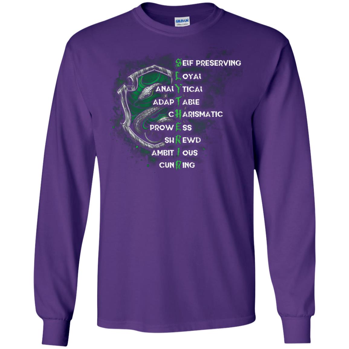 Slytherin House Harry Potter Fan Shirt Purple
