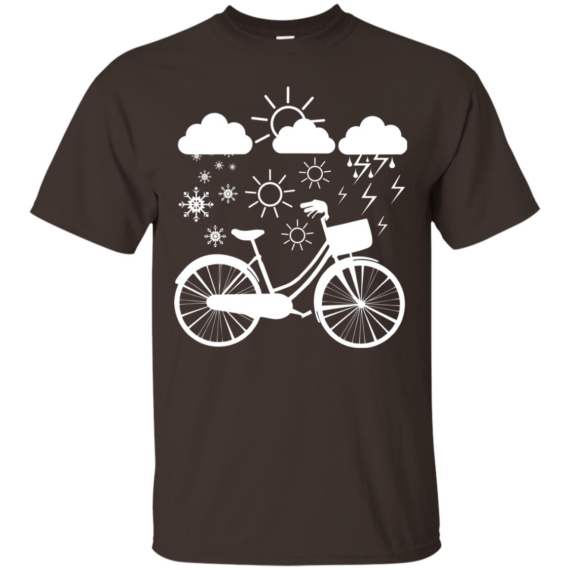 Bicycle All Weather Cyclist T-shirt For Bicycle Lover Dark Chocolate