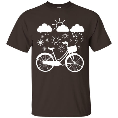 Bicycle All Weather Cyclist T-shirt For Bicycle Lover Dark Chocolate