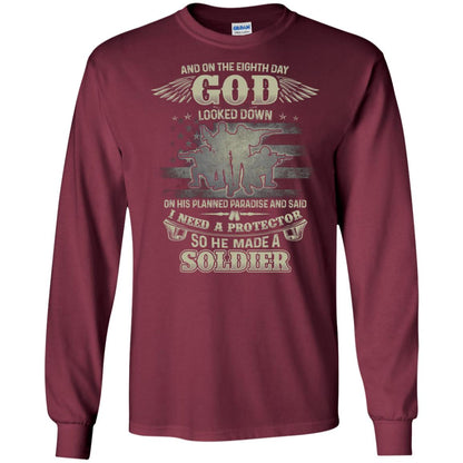 And On The Eighth Day God Looked Down On His Planned Paradise And Said I Need A Protector So He Made A Soldier Maroon