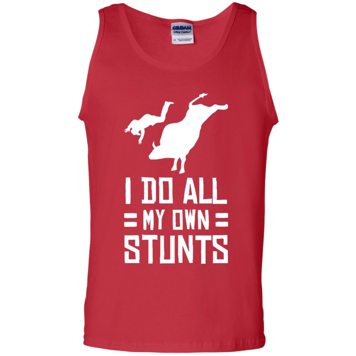 Bull Rider Shirt I Do All My Own Stunts Red
