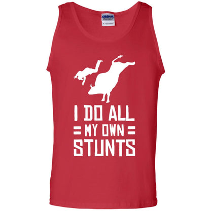 Bull Rider Shirt I Do All My Own Stunts Red