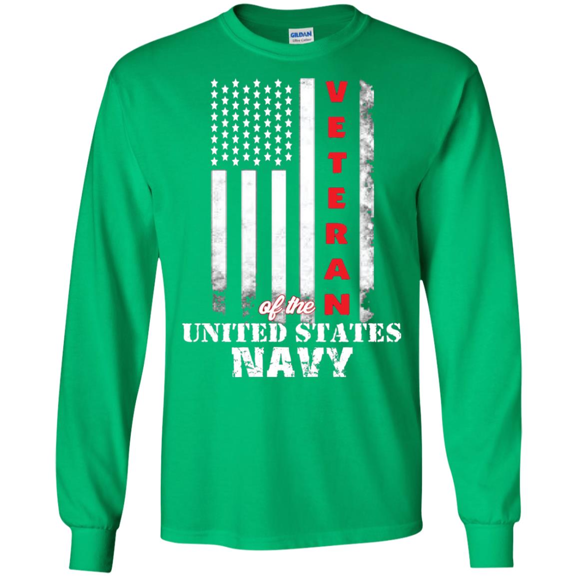 Armed Forces Us Navy Vintage Veteran T-shirt Irish Green