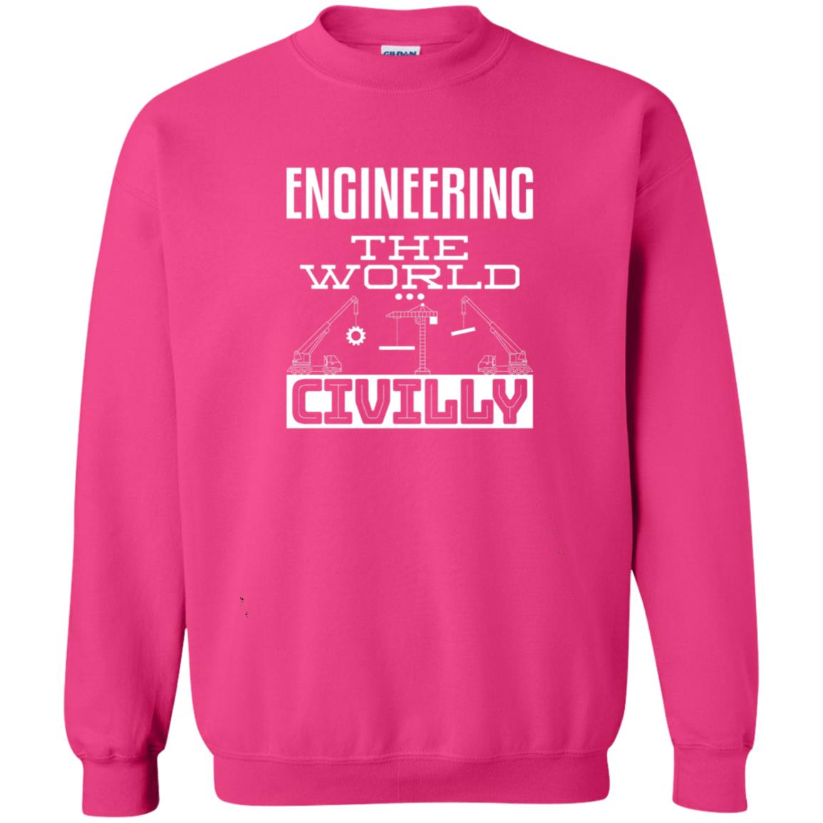 Engineering The World Civilly Civil Engineer T-shirt Heliconia