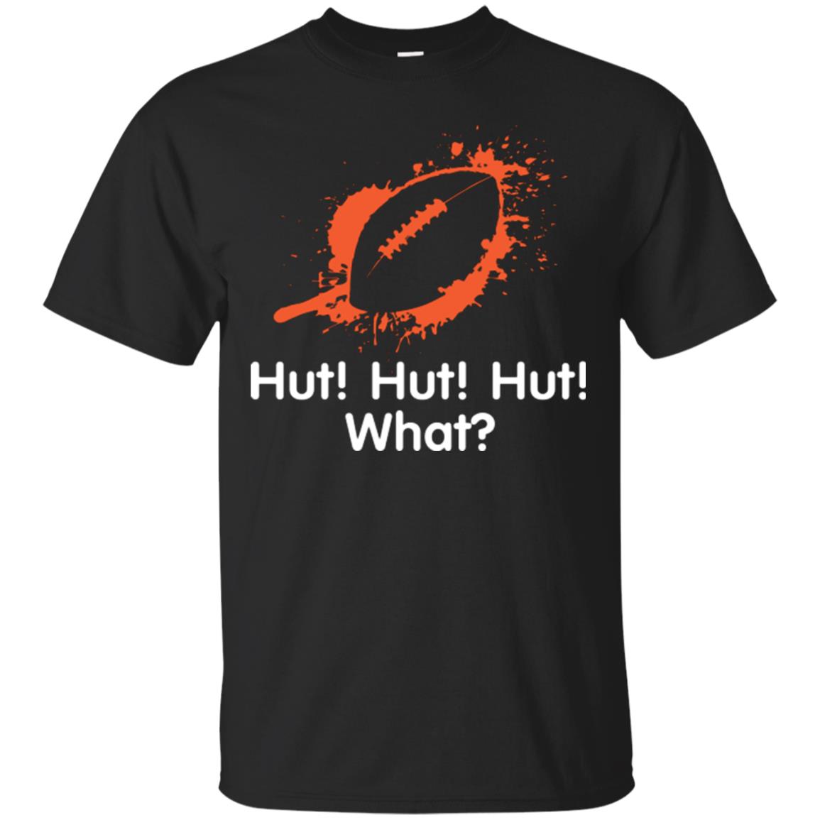 Football Crusher T-shirt Hut Hut Hut What Black