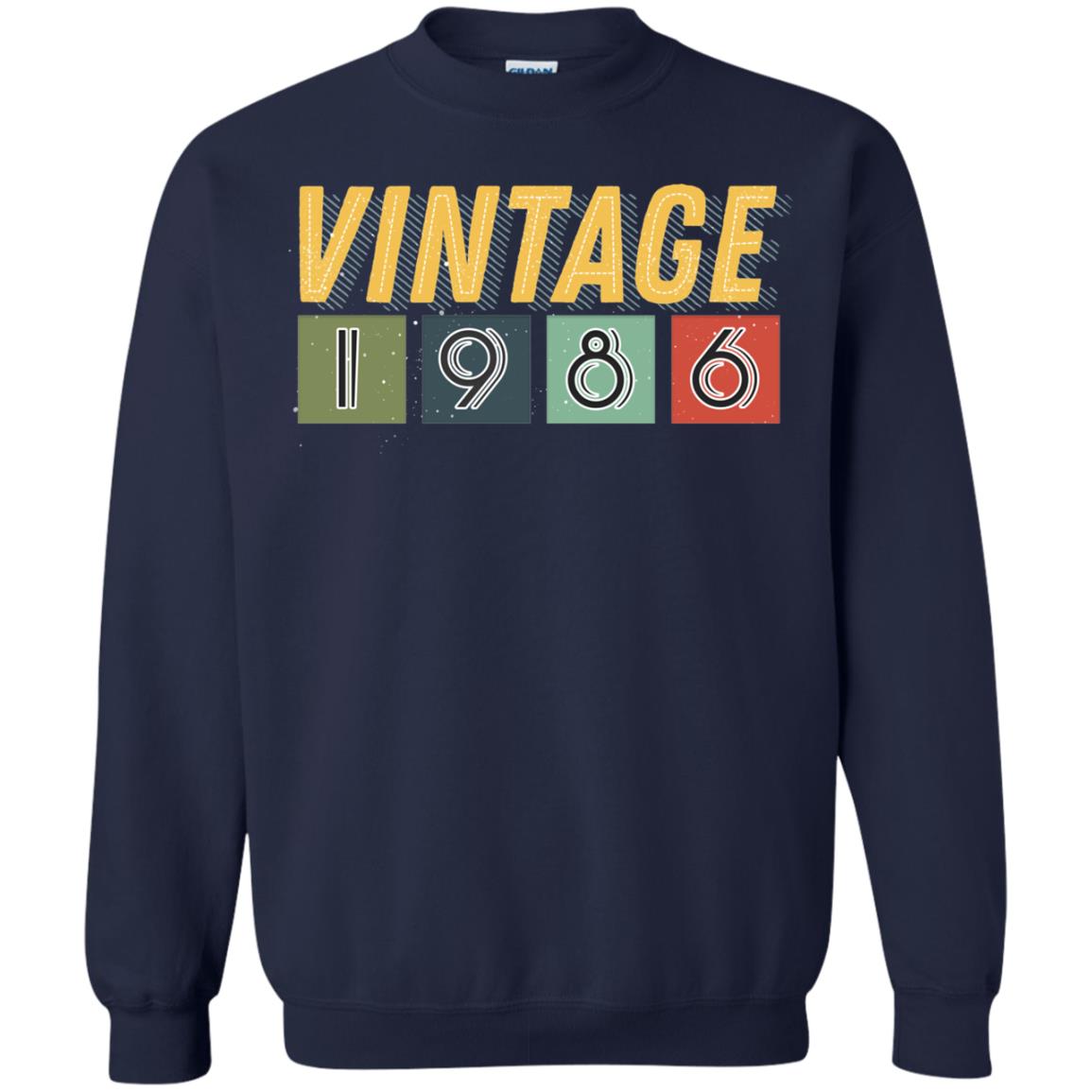 Vintage 1986 32th Birthday Gift Shirt For Mens Or Womens Navy