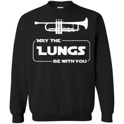 Funny Trumpet Player T-shirt May The Lungs Be With You Black