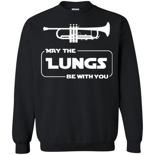 Funny Trumpet Player T-shirt May The Lungs Be With You Black