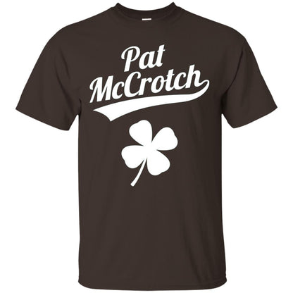 Funny Pat Mccrotch St. Patricks Shamrock T-shirt Dark Chocolate