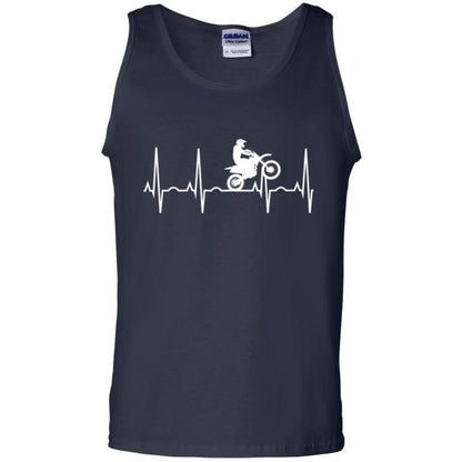 Dirt Bike Rider T-shirt Dirt Bike Heartbeat T-shirt Navy